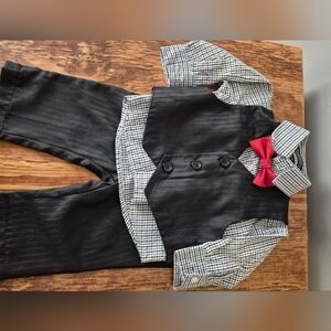 Andrew Fezza Black and Red Kids Matching Set